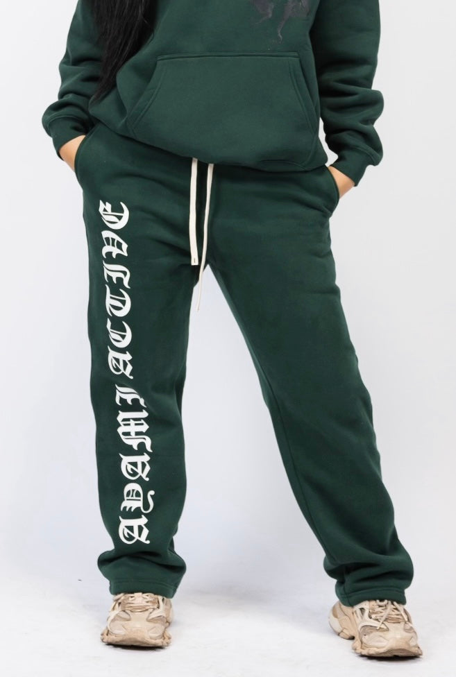 PUMP COVER SWEATPANTS - FOREST GREEN