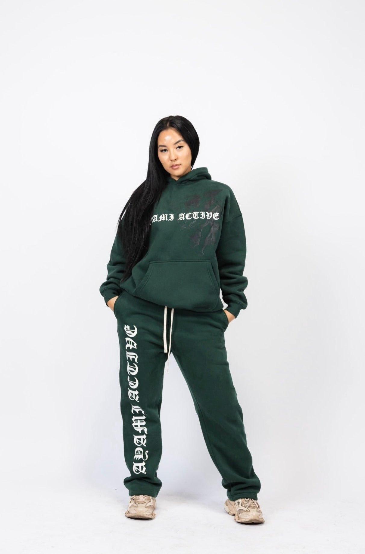 PUMP COVER SWEATPANTS - FOREST GREEN