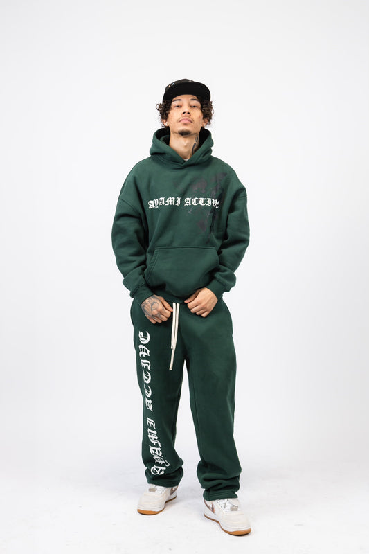 PUMP COVER HOODIE - FOREST GREEN