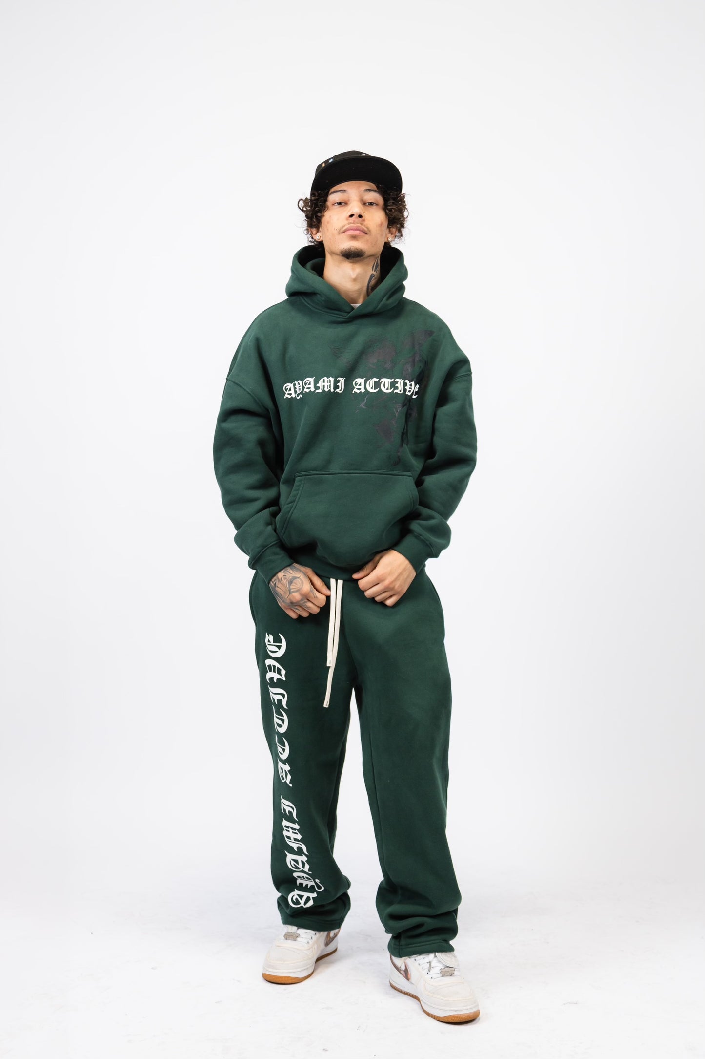 PUMP COVER SWEATPANTS - FOREST GREEN